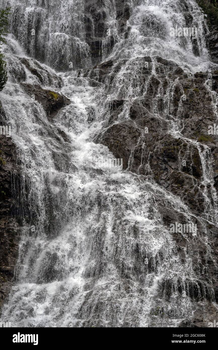 Waterfall, Venosta valley, South Tyrol, Italy Stock Photo