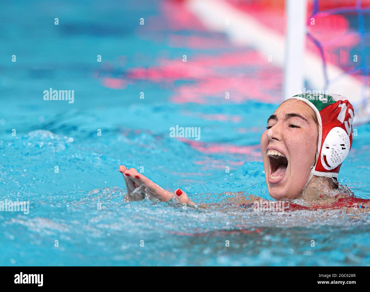 Tokyo, Japan. 7th Aug, 2021. Goalkeeper Alda Magyari of Hungary reacts