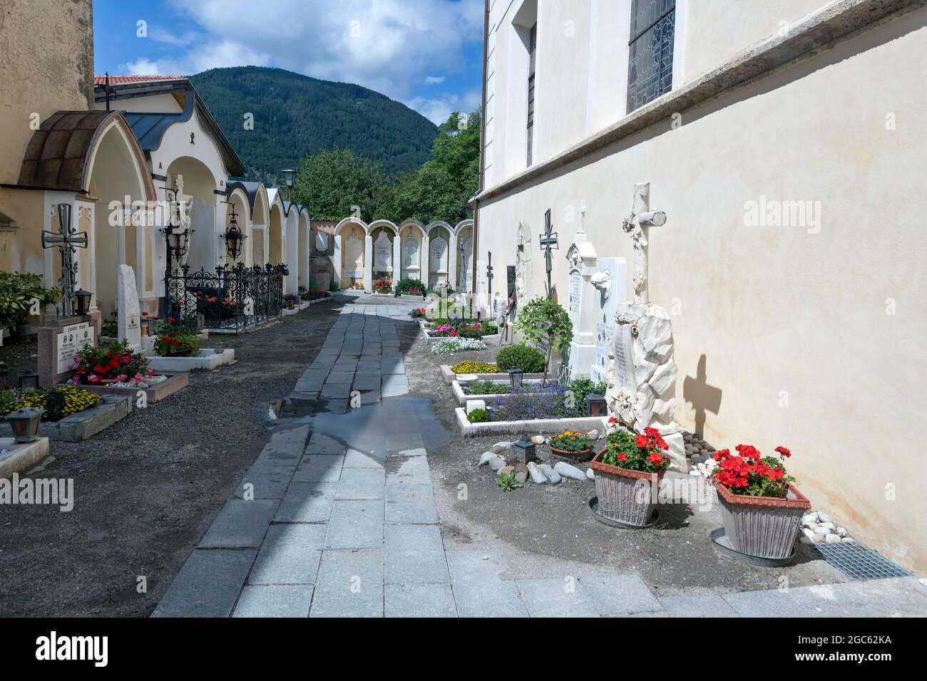 Cemetery,Glorenza (Bz), Italy Stock Photo