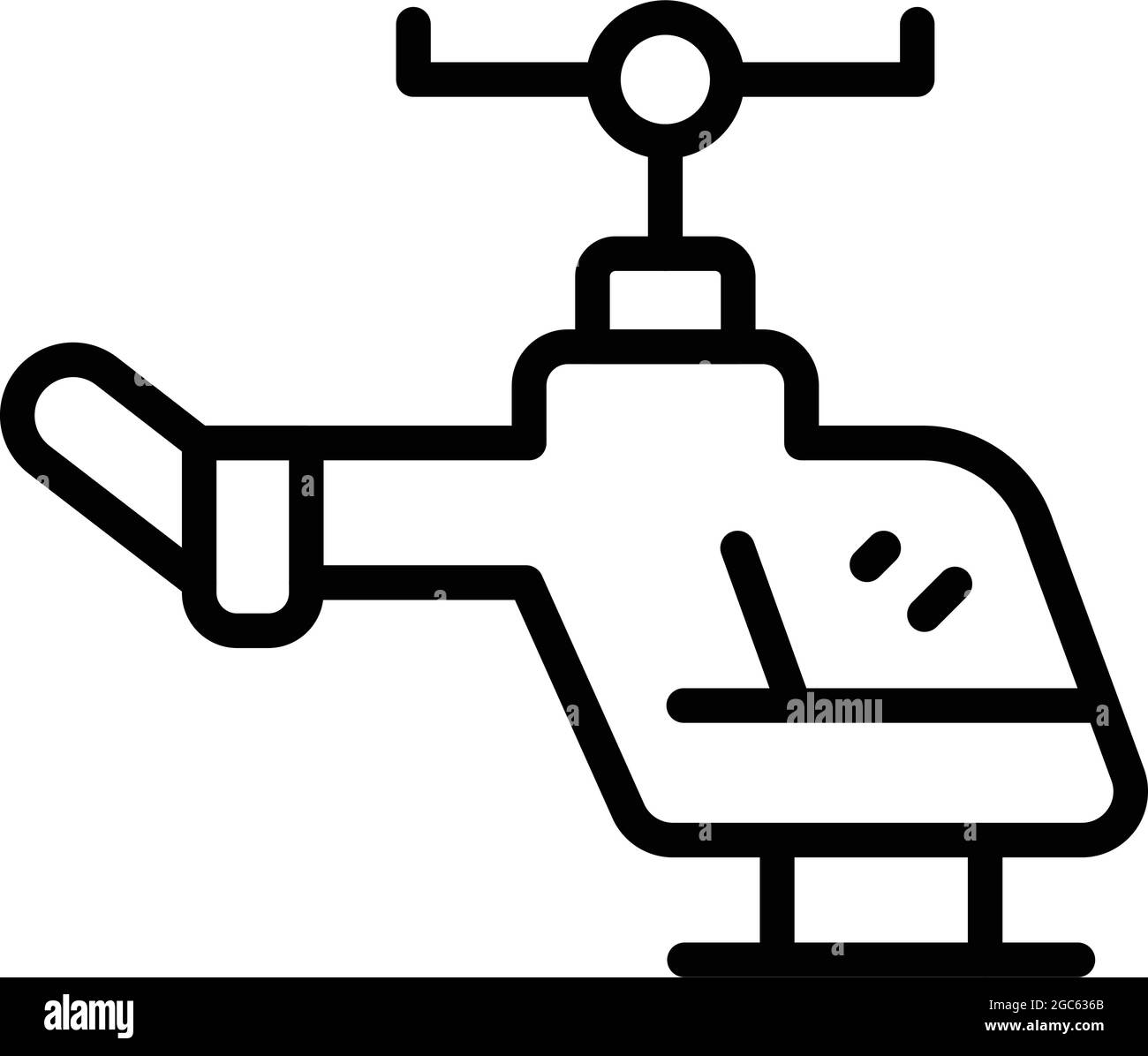 Helicopter icon outline vector. Military transport. Aircraft copter ...
