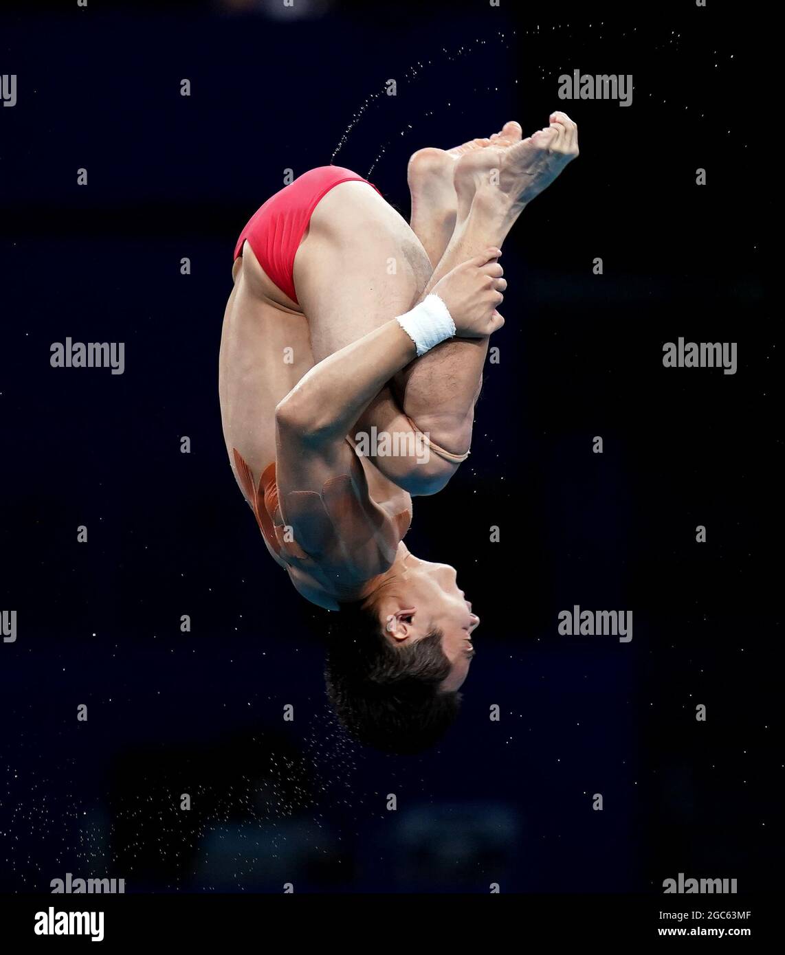 Yuan Cao of China during the Men's 10m Platform Final at the Tokyo ...