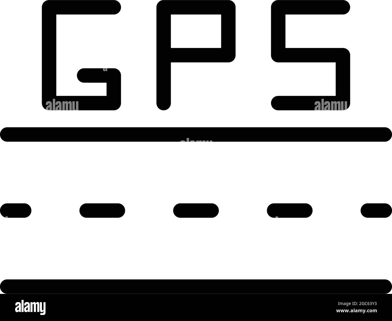 Road gps icon outline vector. Street map. Car highway Stock Vector ...