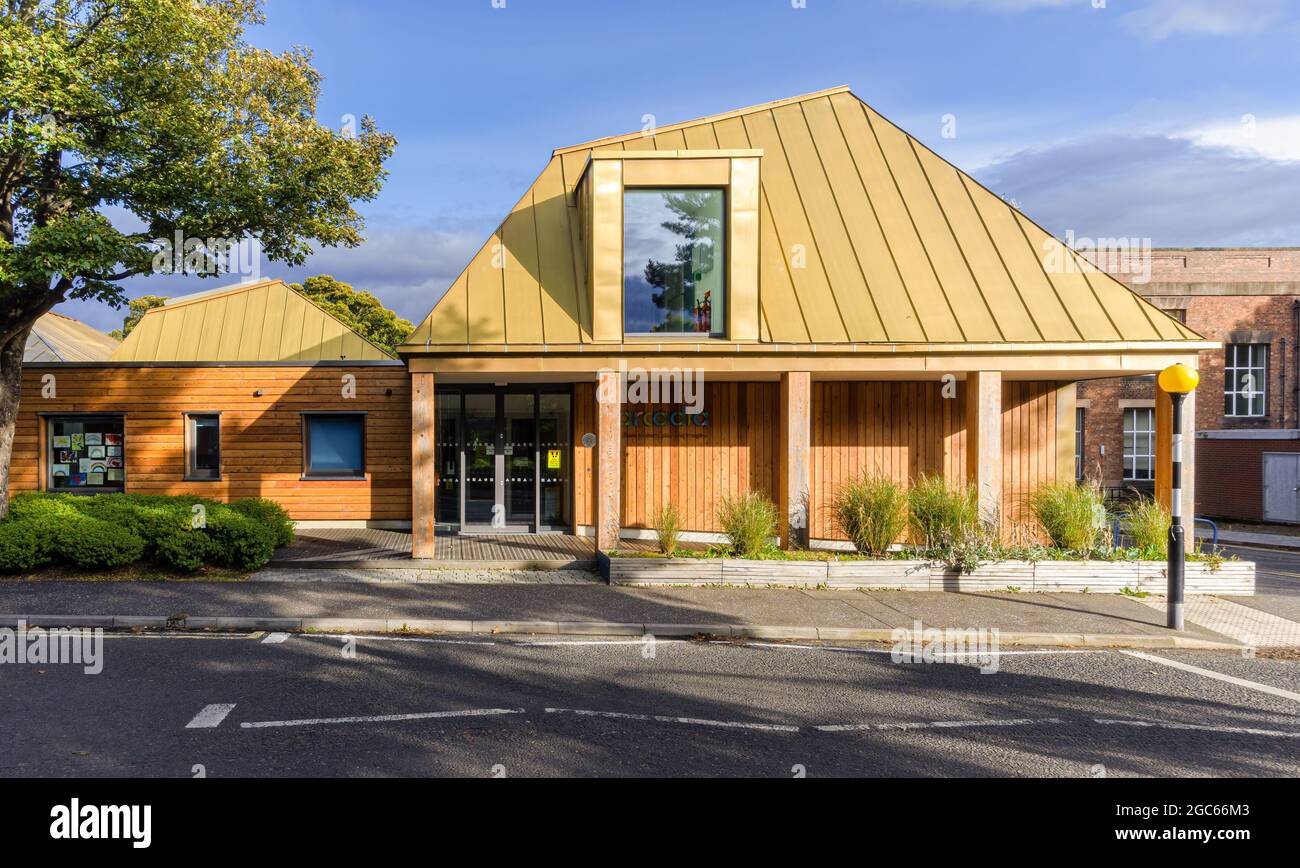 Edinburgh, Scotland, UK Arcadia nursery by Malcolm Fraser Architects Stock Photo Alamy