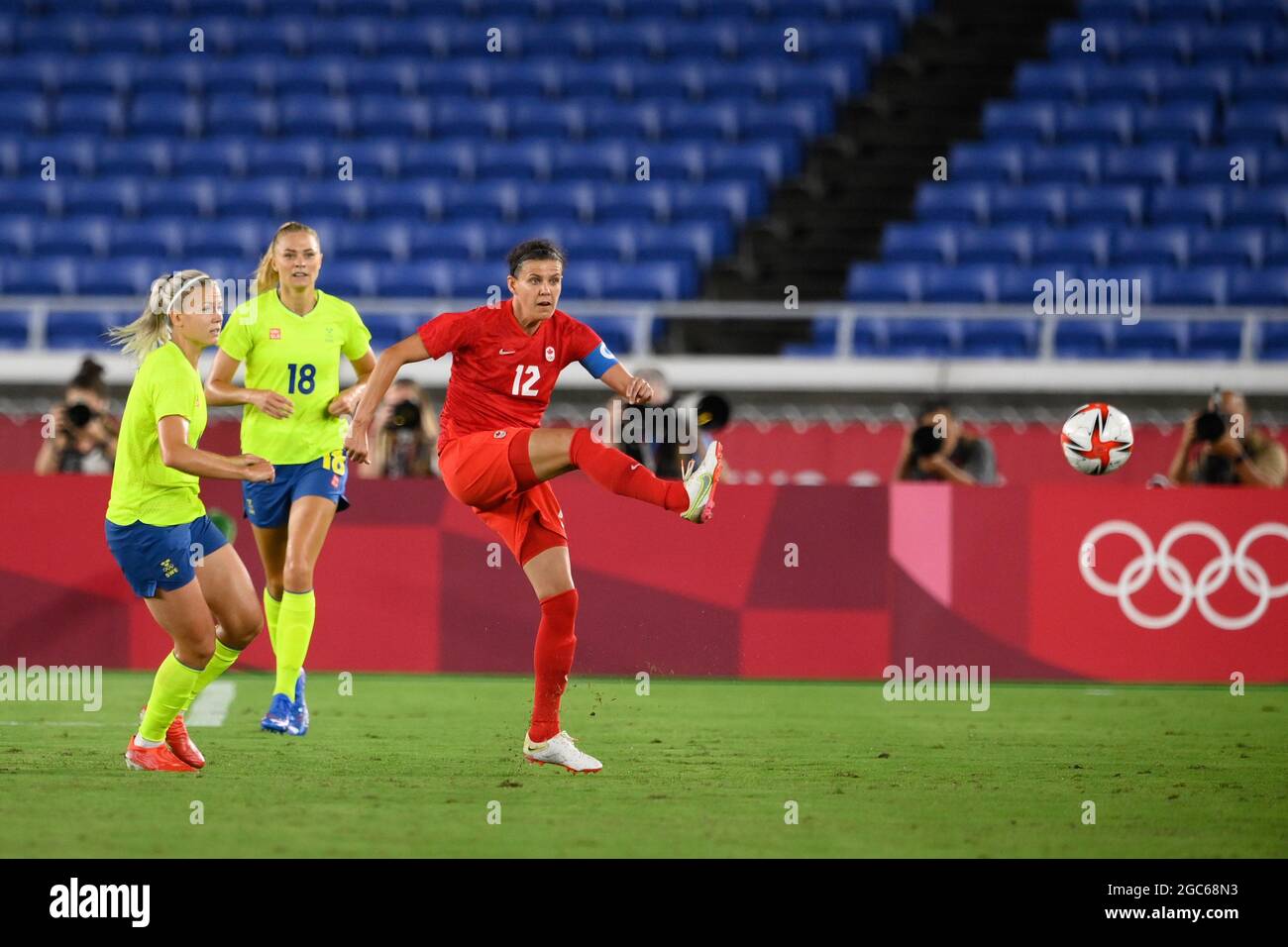 Tokyo, Japan. 06th Aug, 2021. Christine SINCLAIR (CAN) during the Olympic Games Tokyo 2020, Football Women's Gold Medal Match between Sweden and Canada on August 6, 2021 at International Stadium Yokohama in Yokohama, Japan - Photo Photo Kishimoto / DPPI Credit: Independent Photo Agency/Alamy Live News Stock Photo