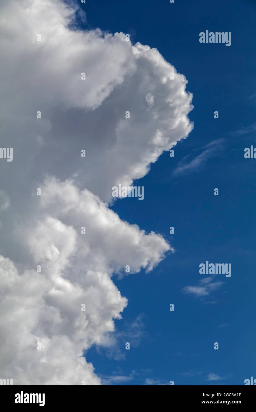 Cumulus clouds against a blue sky Stock Photo - Alamy
