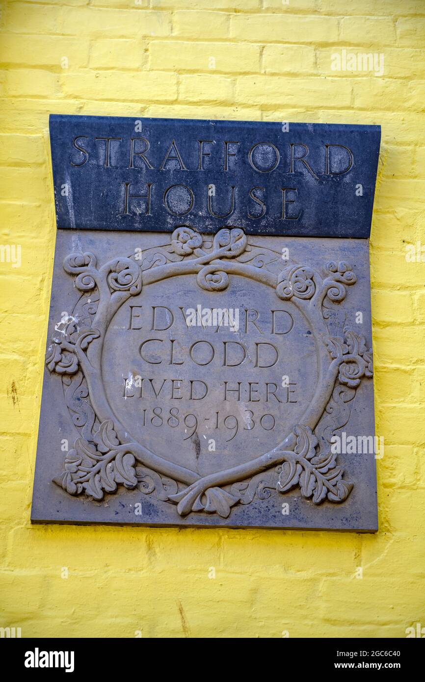 Edward Clodd lived in Strafford House Aldeburgh Suffolk Stock Photo
