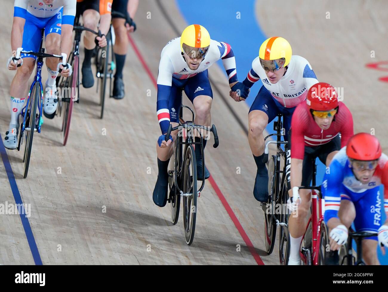 Great Britain's Matt Walls (left) and Ethan Hayter during the Men's ...