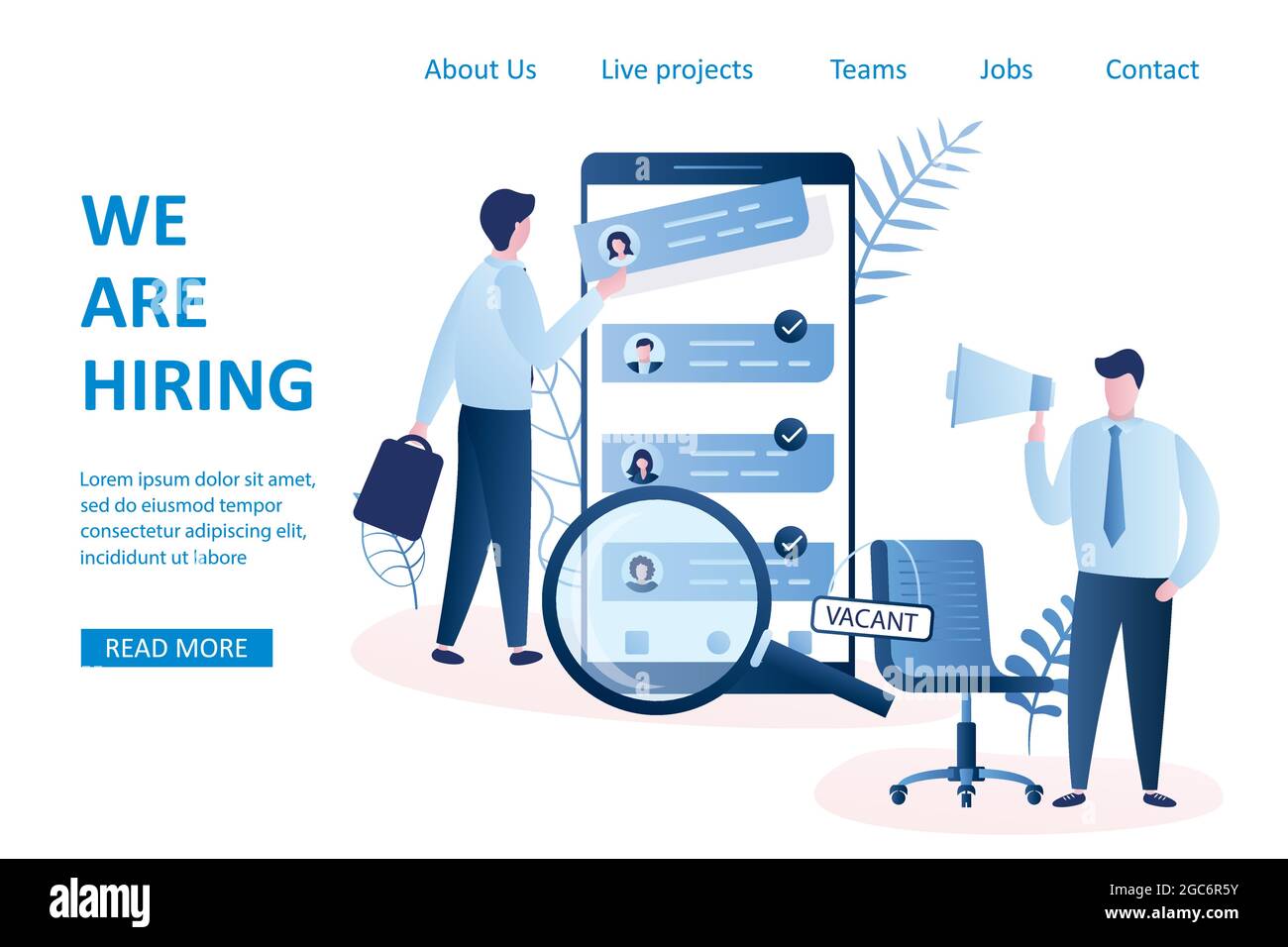 Job search landing page Stock Vector Images Alamy