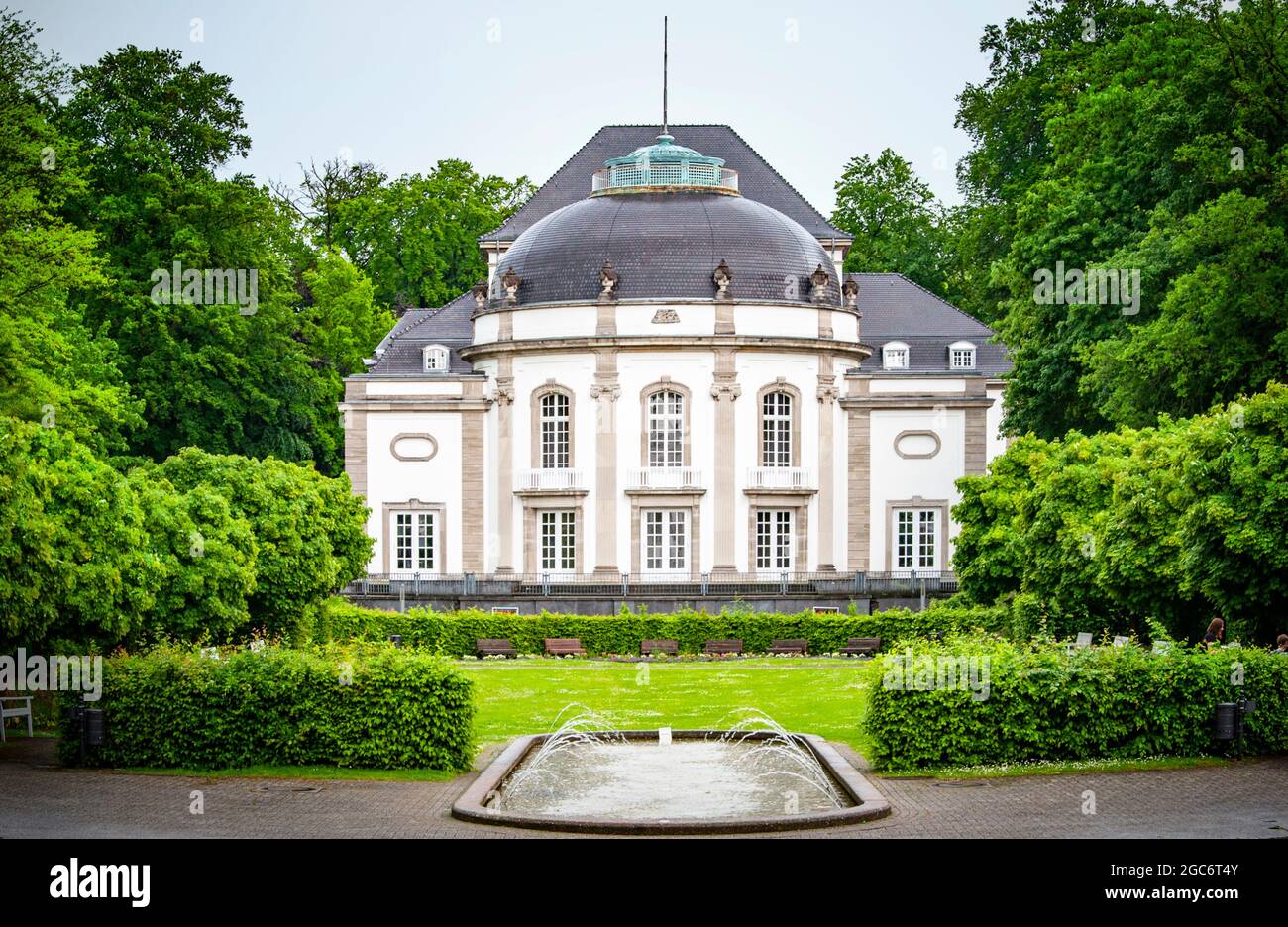 BAD OEYNHAUSEN, GERMANY. JUNE 03, 2021. Kurpark Bad Oeynhausen. Beautiful architecture in traditional style. Stock Photo