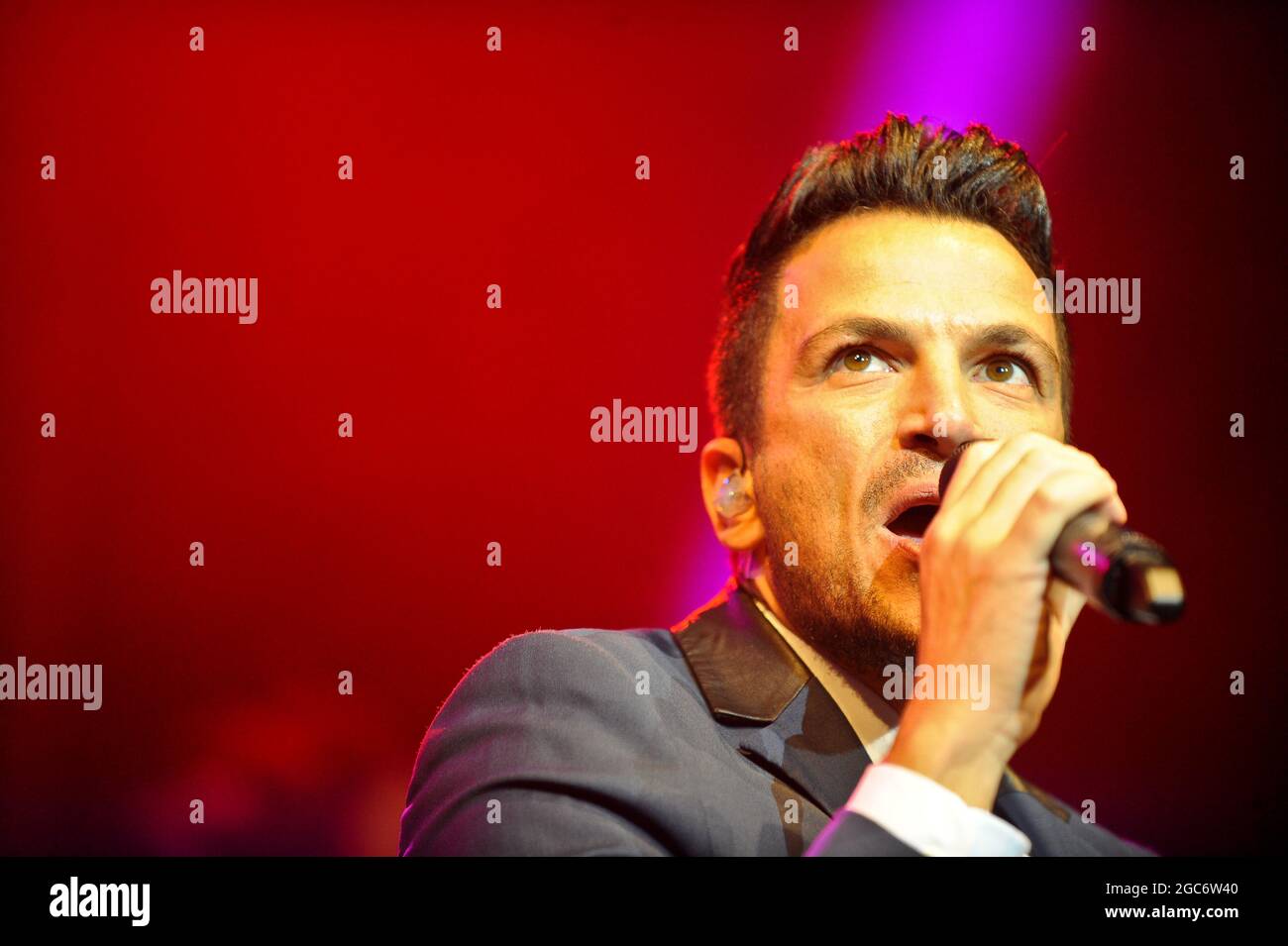 Peter Andre Performing at Sheffield City Hall , Sheffield Stock Photo