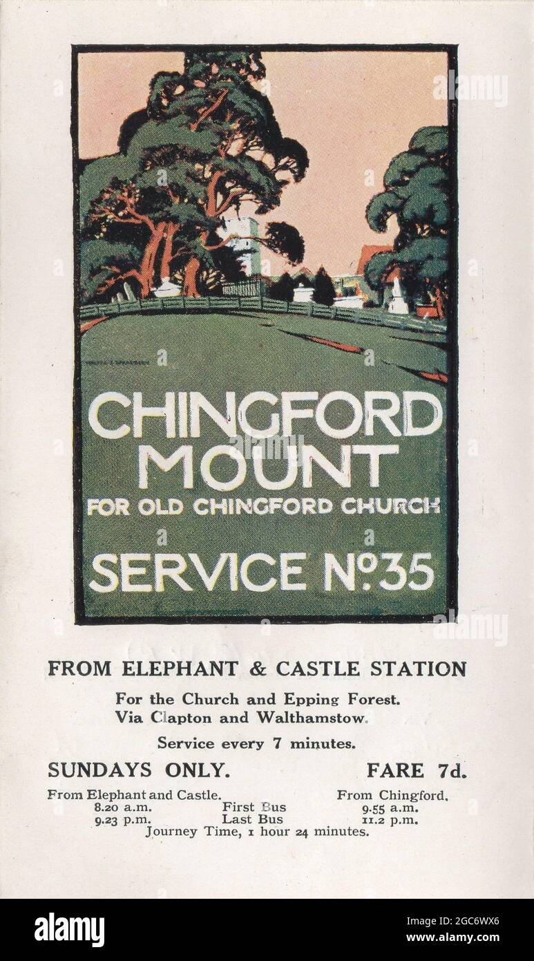 Chingford Mount for Old Chingford Church Service 35 Stock Photo
