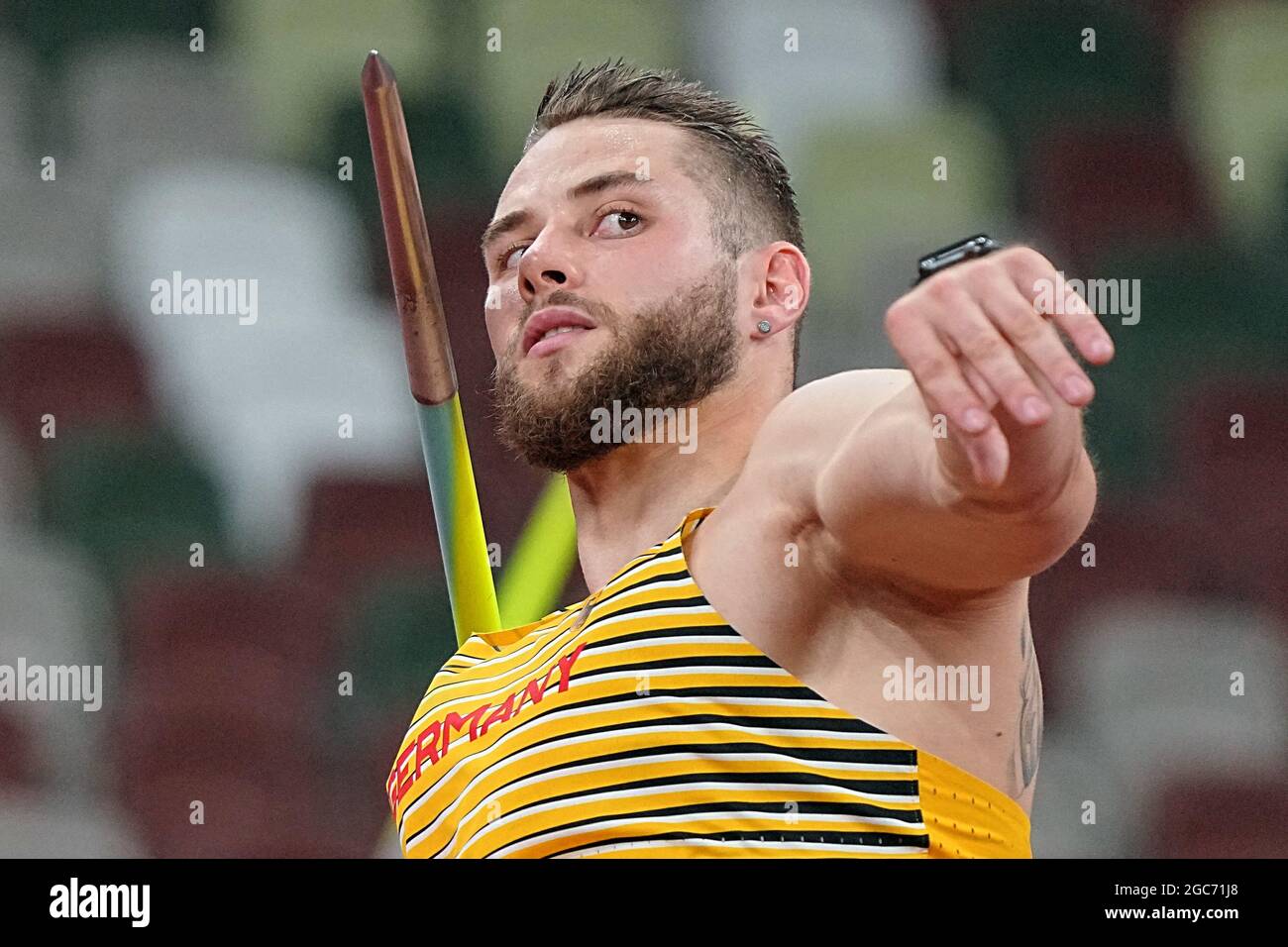 Tokyo, Japan. 07th Aug, 2021. Athletics Olympics, Javelin Throw, Men