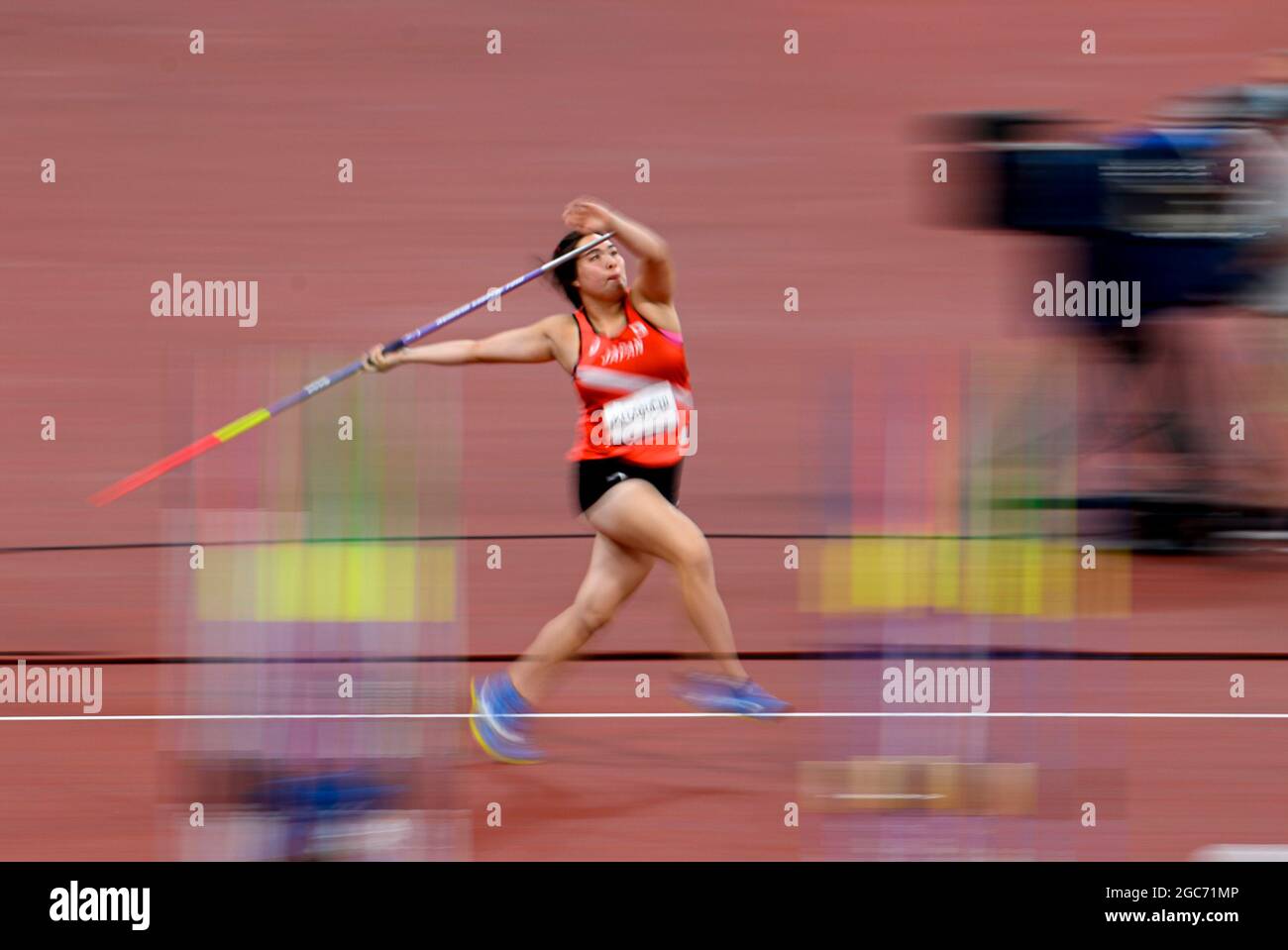 KITAGUCHI Haruka (JPN), Action, Blurred, Athletics, Women's Javelin Throw Final, Women's Javelin