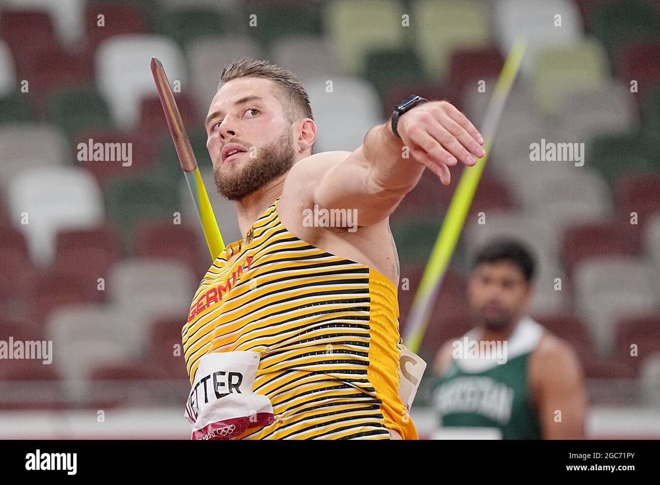 Tokyo, Japan. 07th Aug, 2021. Athletics Olympics, Javelin Throw, Men