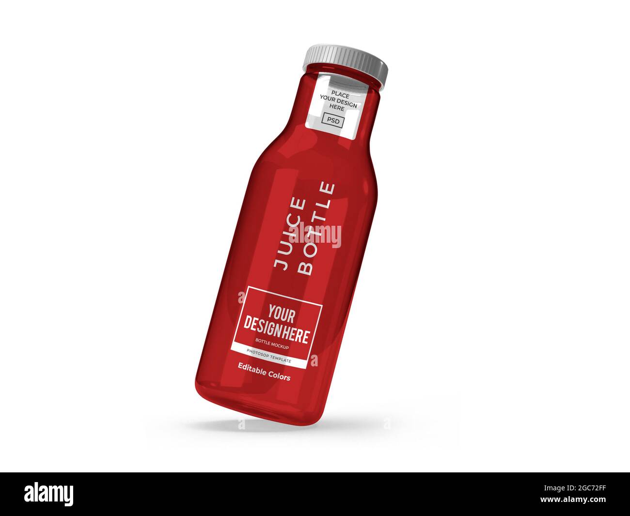 Free Glass Juice Bottle Mockups