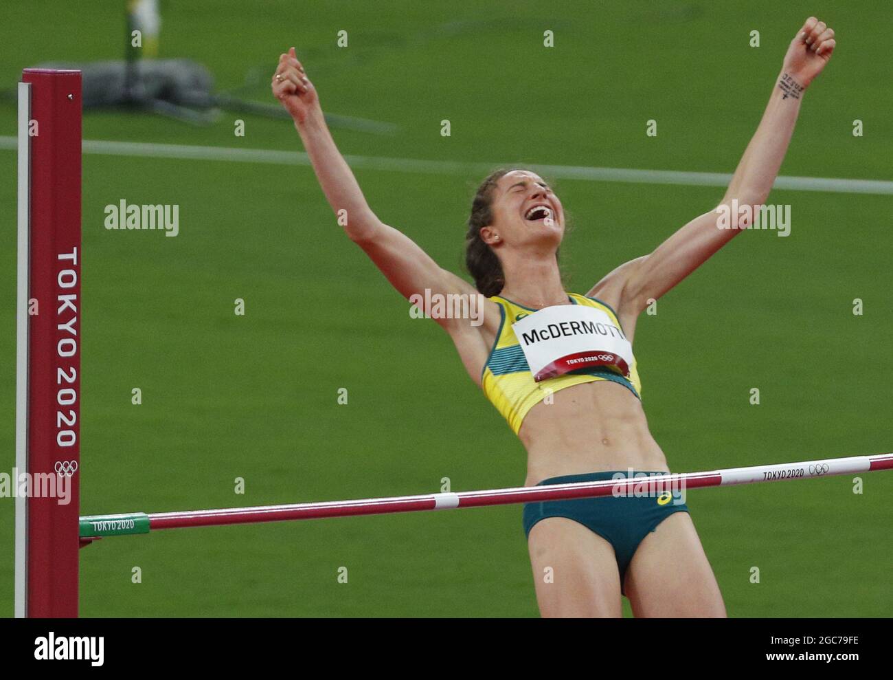 Tokyo, Japan. 07th Aug, 2021. Australia's Nicola McDermott celebrates