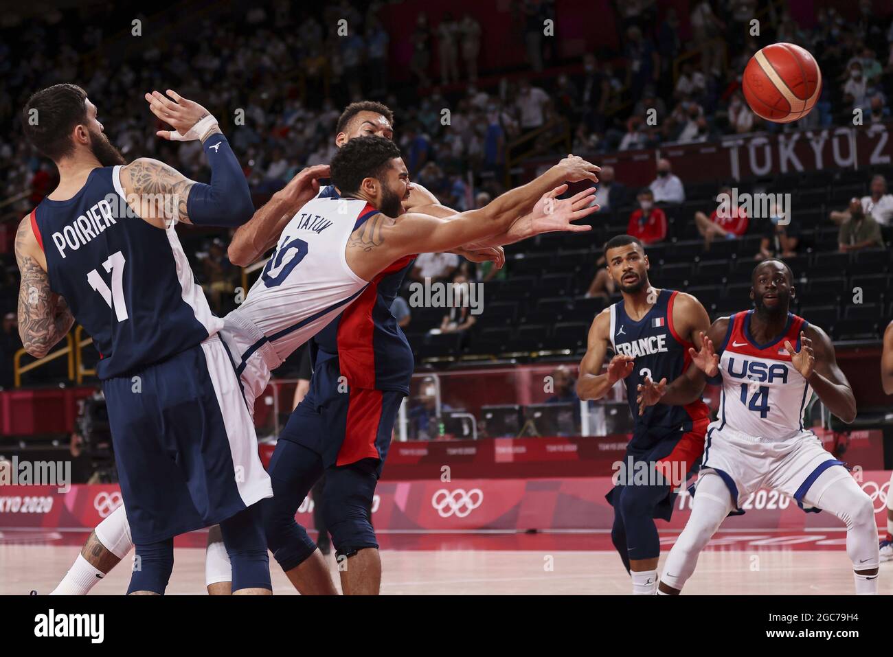 Tokyo, Japan. 07th Aug, 2021. Jayson TATUM (10) of USA during the Olympic Games Tokyo 2020
