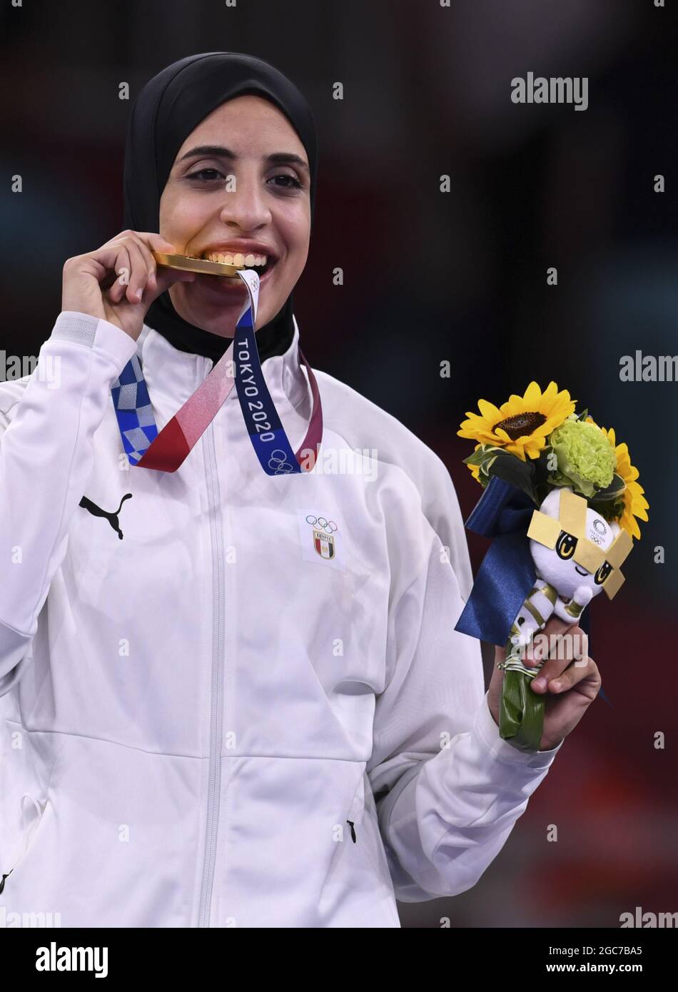 Tokyo 2020 Olympics Karate Women's +61kg Kumite Medal Ceremony