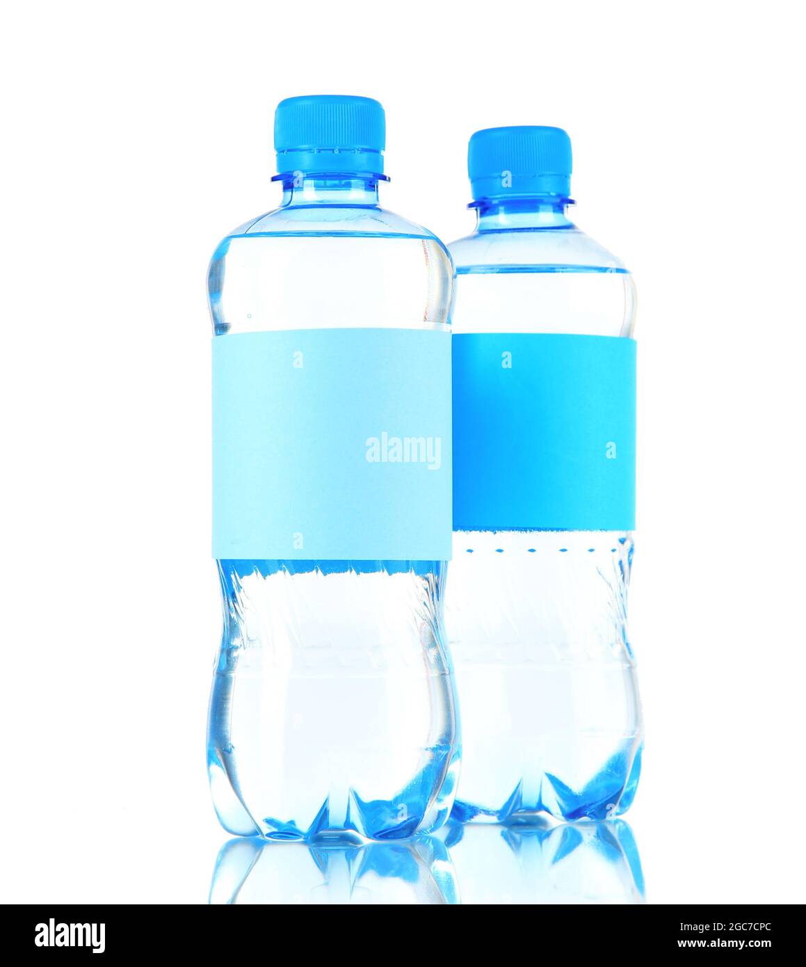 Bottles of water isolated on white Stock Photo Alamy