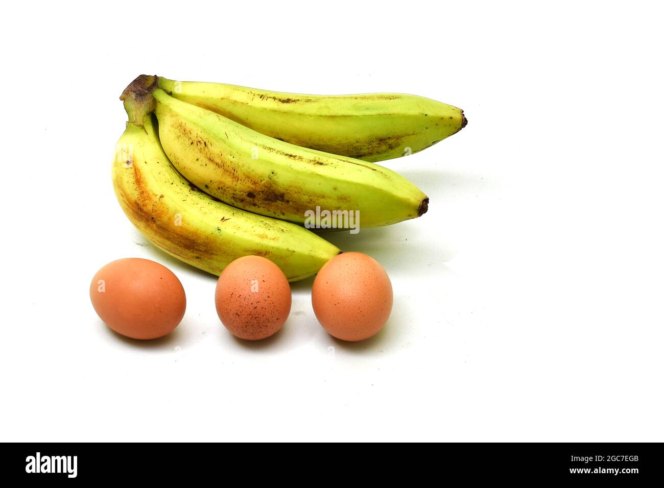 Banana tropical fruit selected from background Stock Photo