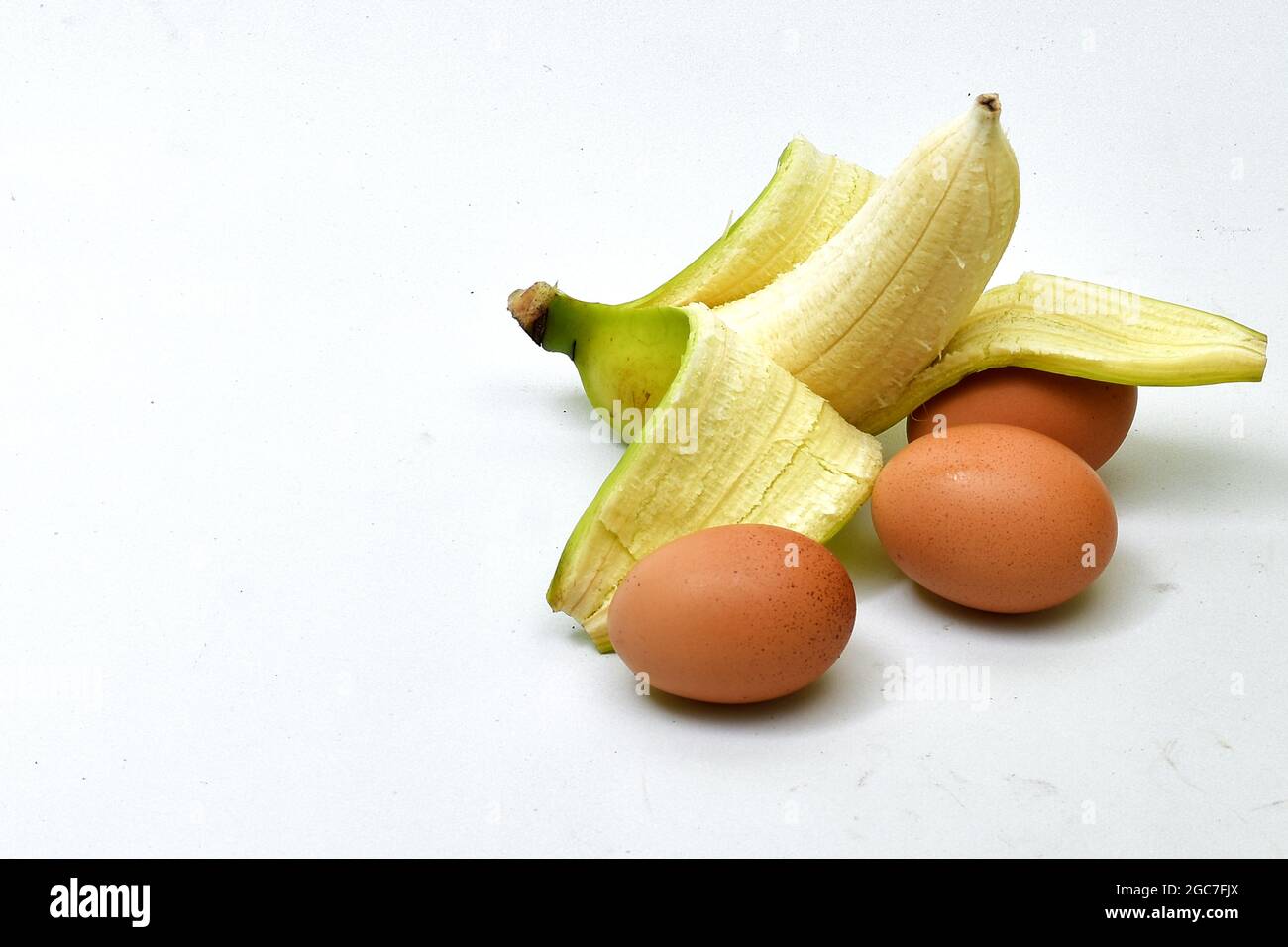 Banana tropical fruit selected from background Stock Photo