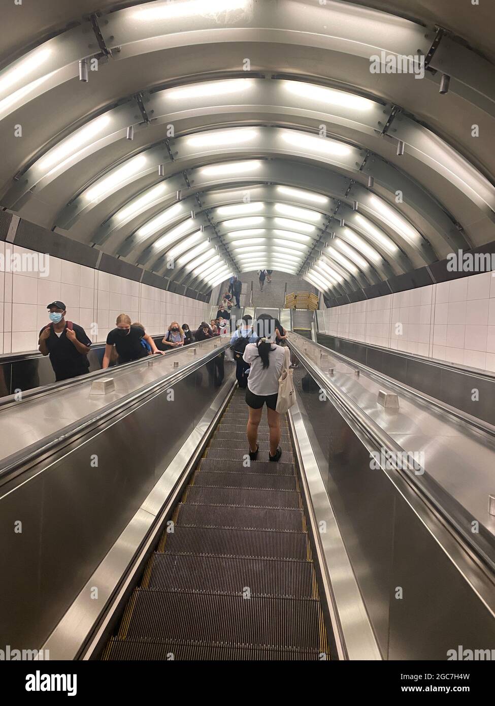 Riding 4 escalators at London Waterloo Jubilee line to