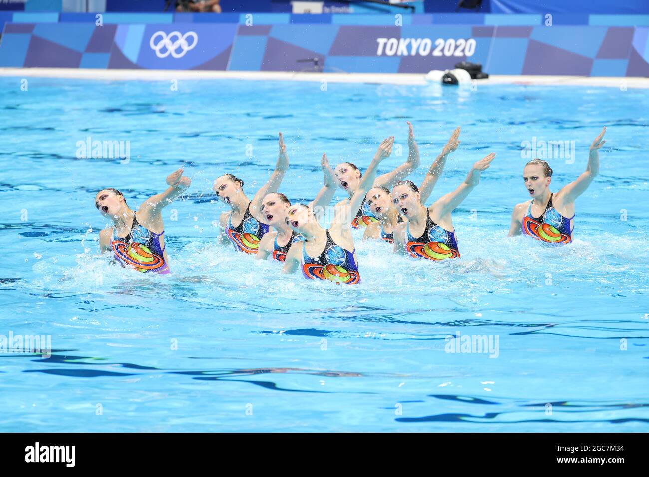 Team Roc Team ROC (ROC), AUGUST 7, 2021 - Artistic Swimming : Team Free Routine ...