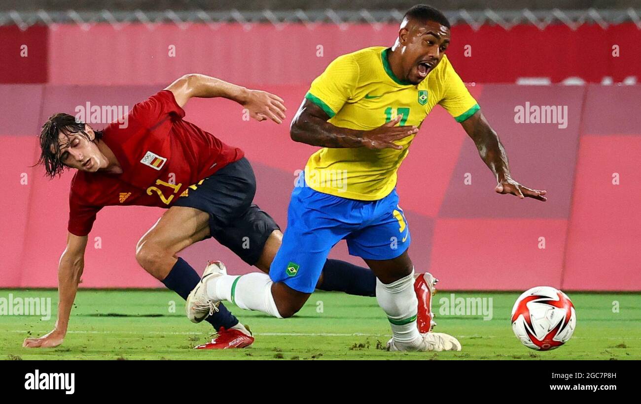 Tokyo Olympics Soccer Football Men Gold Medal Match Brazil V Spain International Stadium Yokohama Yokohama