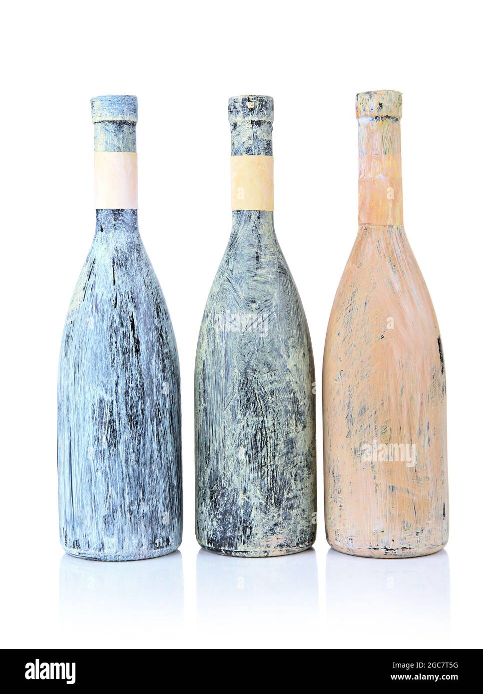 Old bottles of wine, isolated on white Stock Photo Alamy