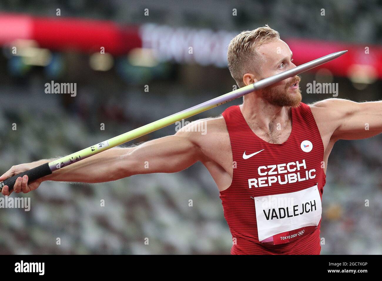 Tokyo, Japan. 7th Aug, 2021. Jakub Vadlejch of Czech competes during