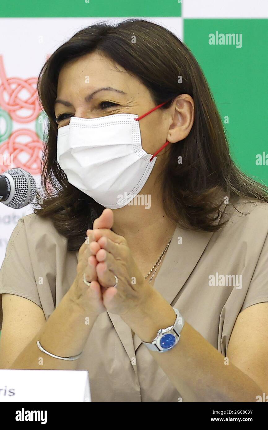 Tokyo, Japan. 07th Aug, 2021. The Mayor of Paris, Anne Hidalgo, attended 'Sustainable Recovery Tokyo ForumiRe StaRTj' held at the Tokyo Metropolitan Government Office. on August 7, 2021 in Tokyo, Japan. (Photo by Kazuki Oishi/Sipa USA) Credit: Sipa USA/Alamy Live News Stock Photo