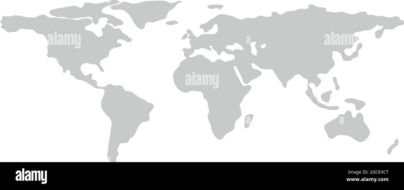 gray world map on white background Stock Vector Image & Art - Alamy
