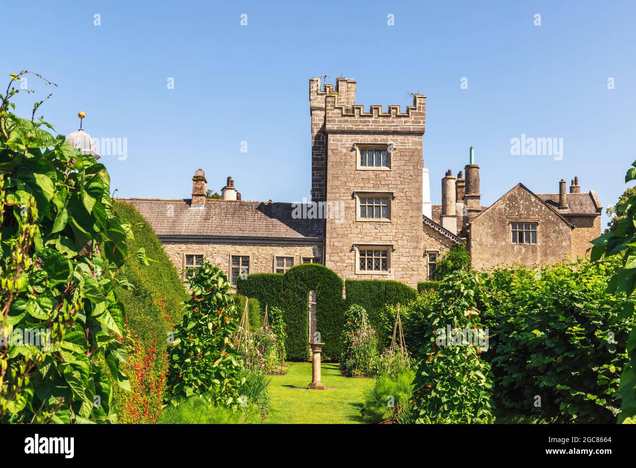 Levens Hall a 13th Century mansion in Cumbria, UK has the oldest