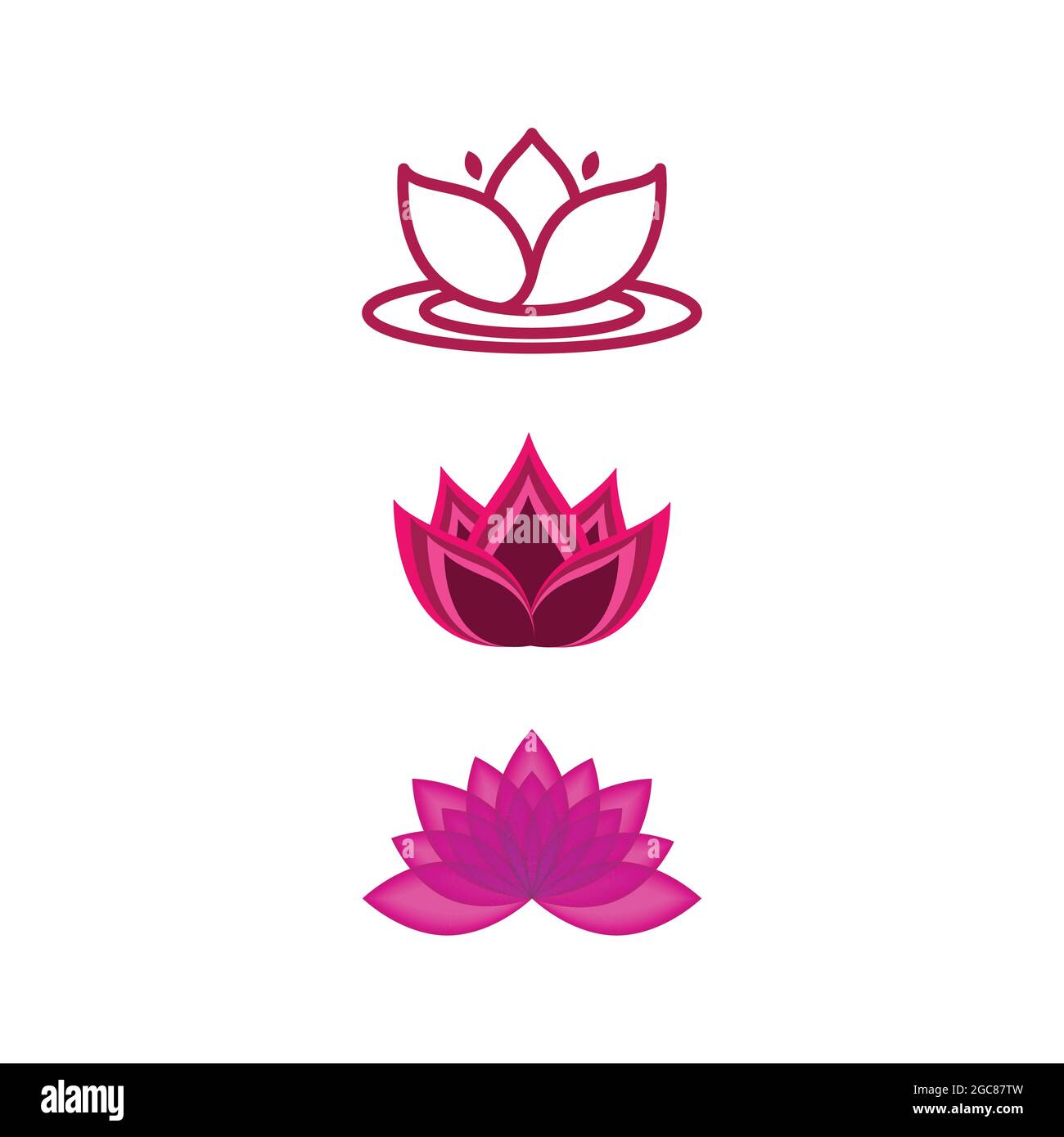 beauty lotus flower vector icon design template Stock Vector Image ...