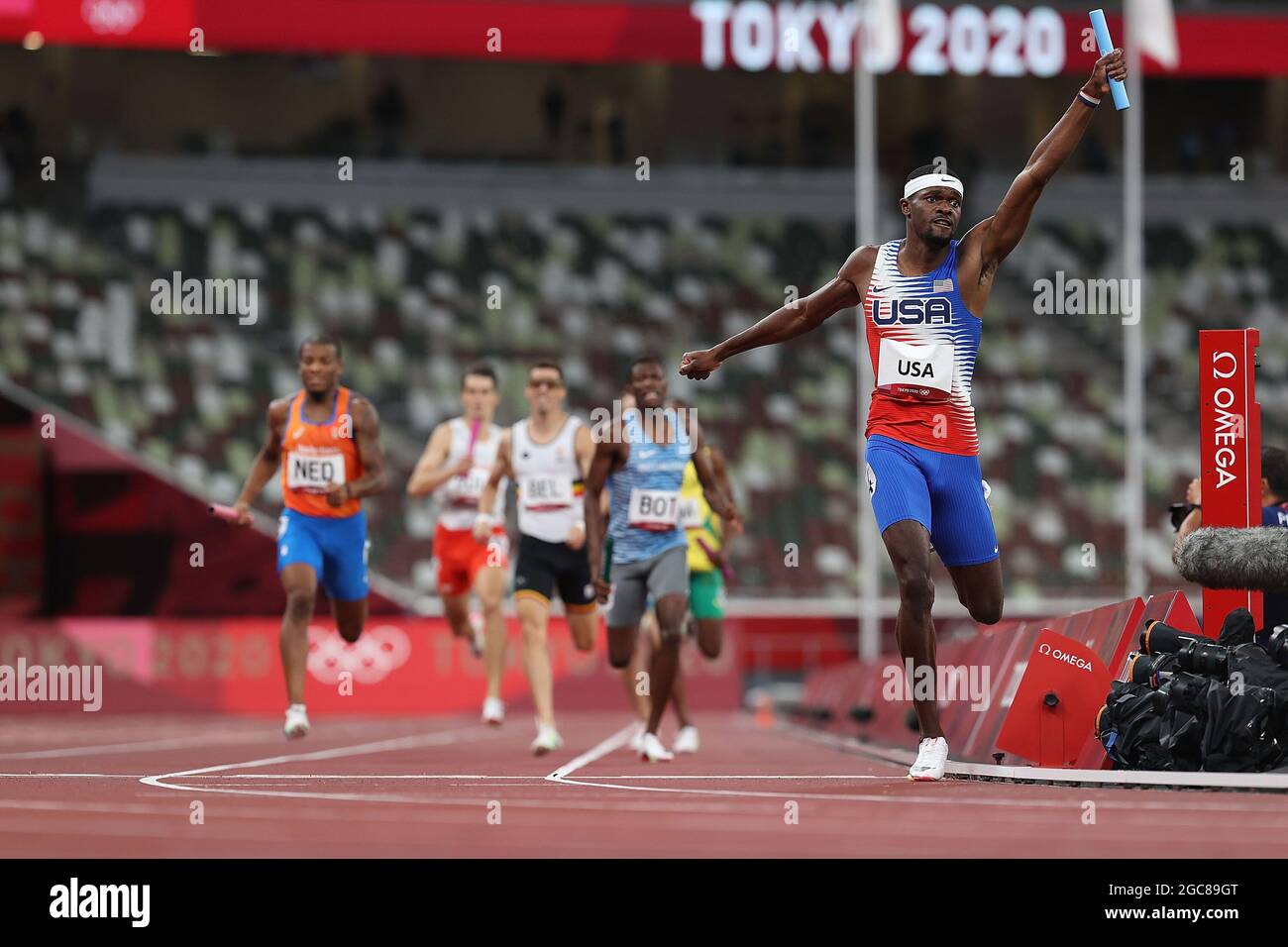 Tokyo, Japan. 7th Aug, 2021. Rai Benjamin of the United States competes