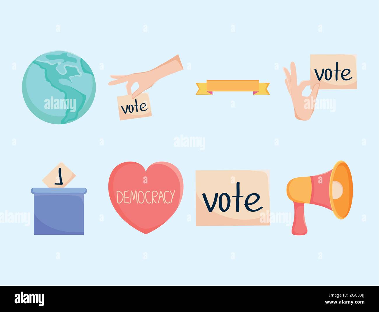 democracy and voting icon set Stock Vector Image & Art - Alamy