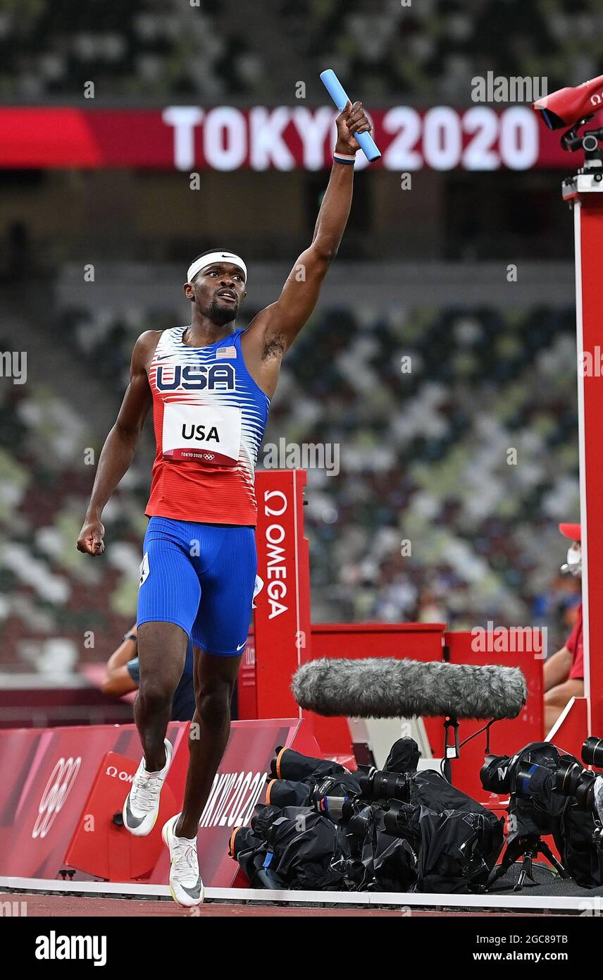 Tokyo, Japan. 7th Aug, 2021. Rai Benjamin of the United States competes
