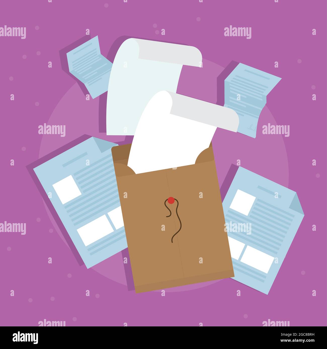 envelope and documents files icon Stock Vector Image & Art - Alamy