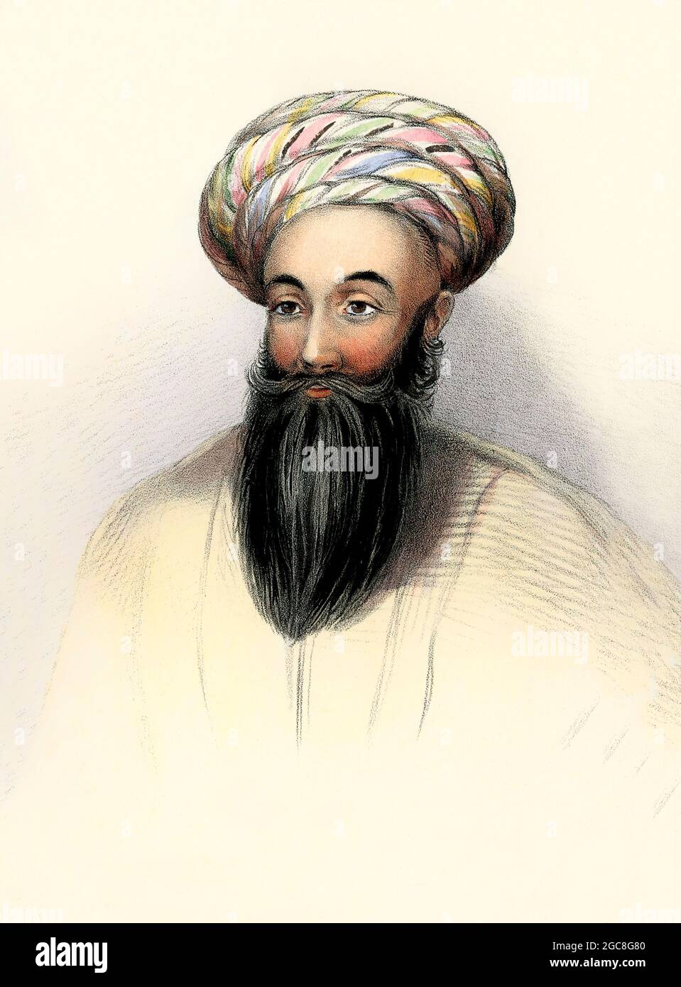 Padshah Sultan Shah Shuja Durrani, 1785 – 1842, fifth Emir of Afghanistan, digitally optimized Stock Photo