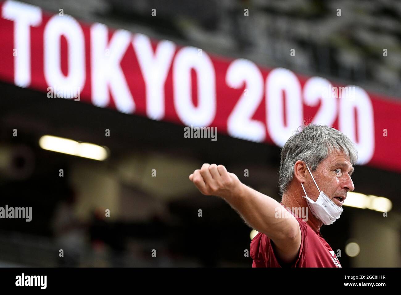 Tokyo, Japan. 07th Aug, 2021. Czech coach Jan Zelezny is seen during