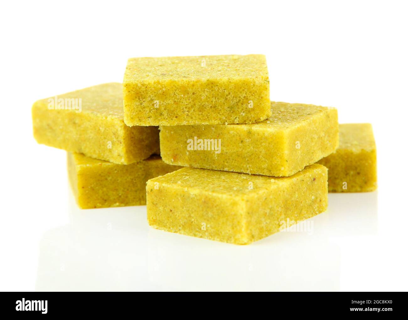 Bouillon cubes, isolated on white Stock Photo Alamy
