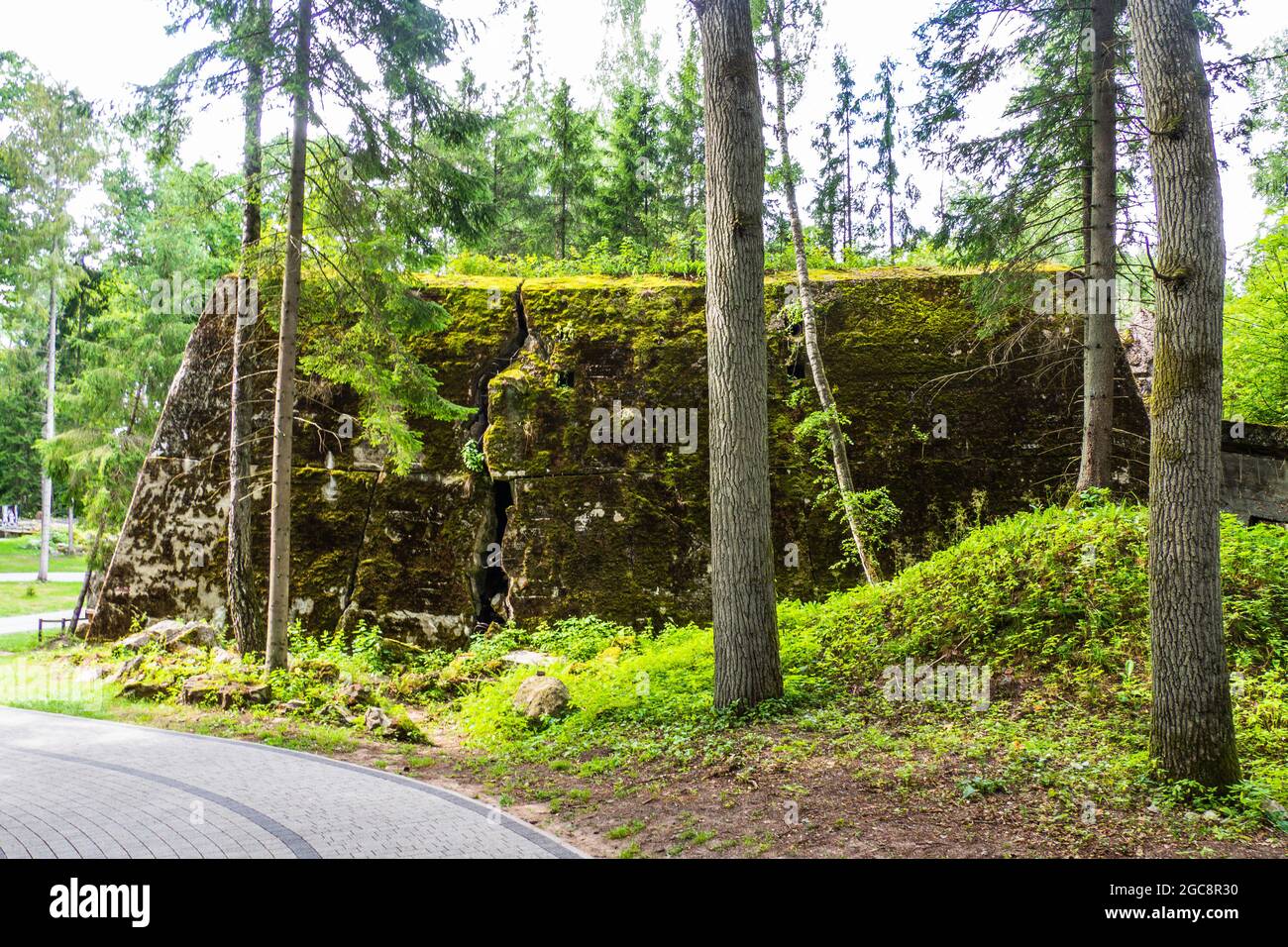 Wolf's Lair - Adolf Hitler's first Eastern Front Military Headquarters in World War II Stock Photo