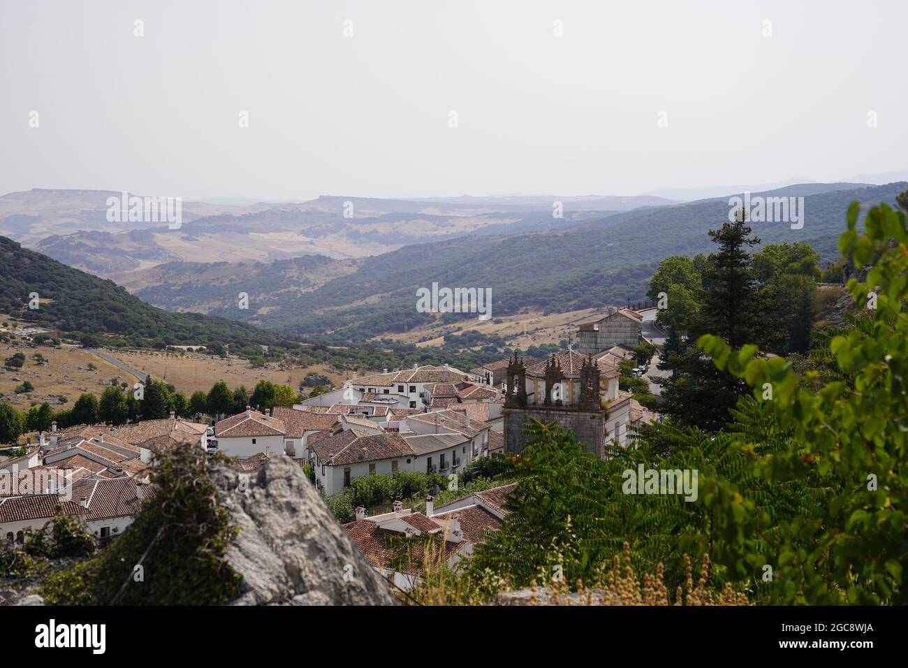 Grazalema village in Spain, Andalucia in mountains Stock Photo