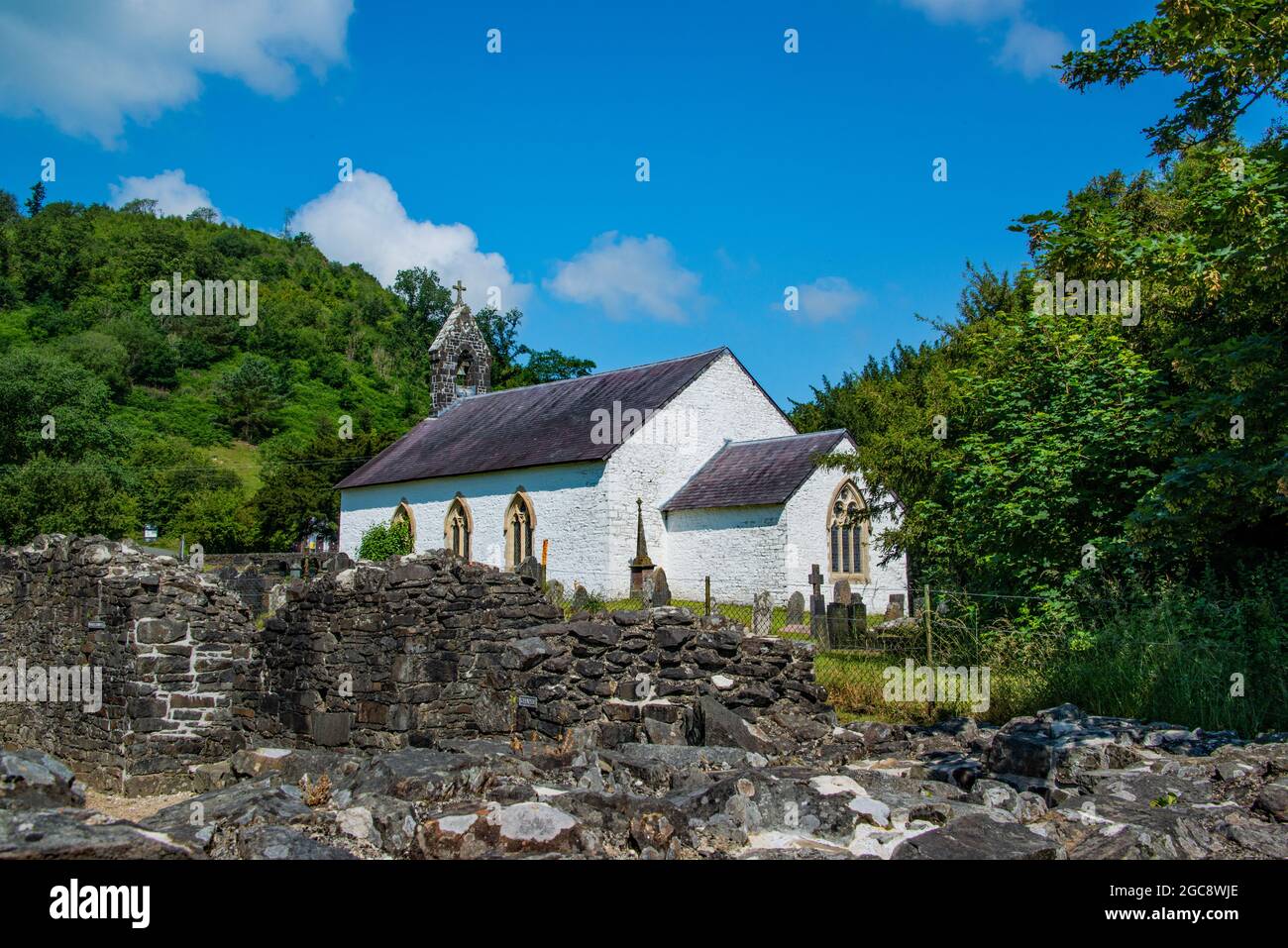 Talley Parish Church of St Michael. Stock Photo