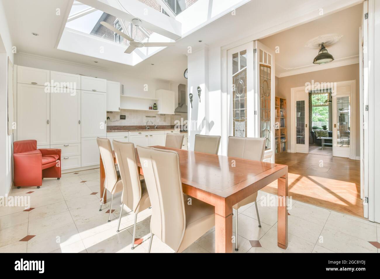 Interior design of bright and beautiful dining room Stock Photo - Alamy