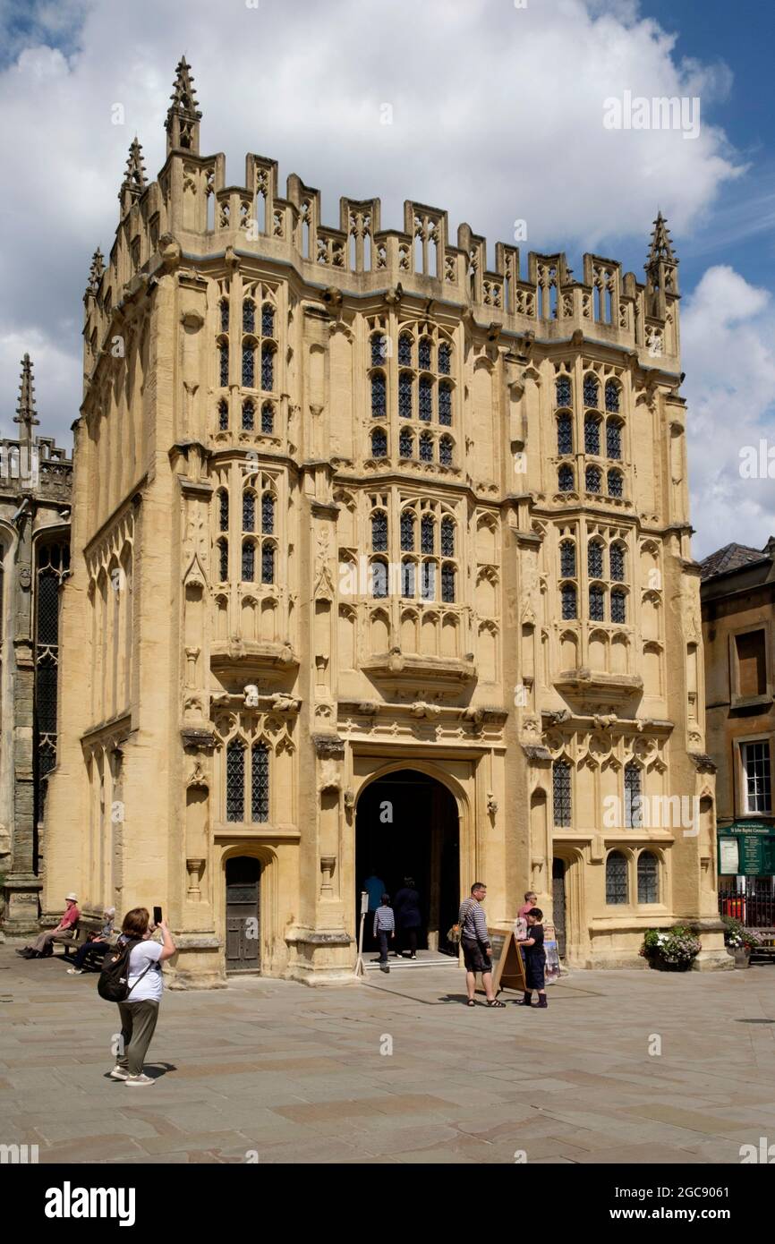 Around Cirencester, a traditional Gloucester market town in the Cotswolds. St John the Baptist church Stock Photo