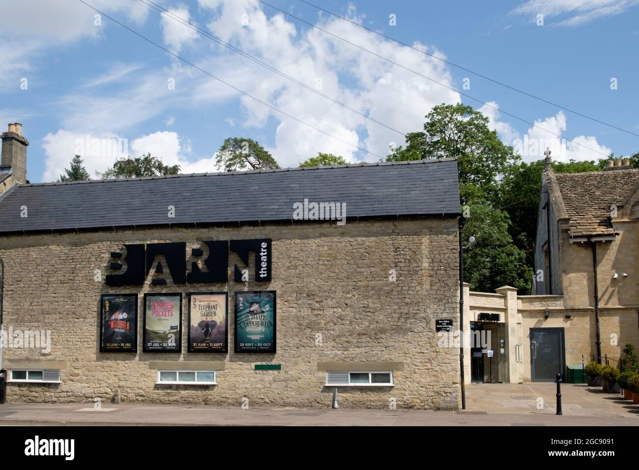 Around Cirencester, a traditional Gloucester market town in the Cotswolds. The Barn theatre Stock Photo