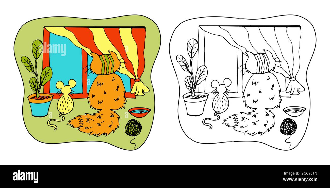 Mouse cute doodle hand Cut Out Stock Images Pictures Alamy