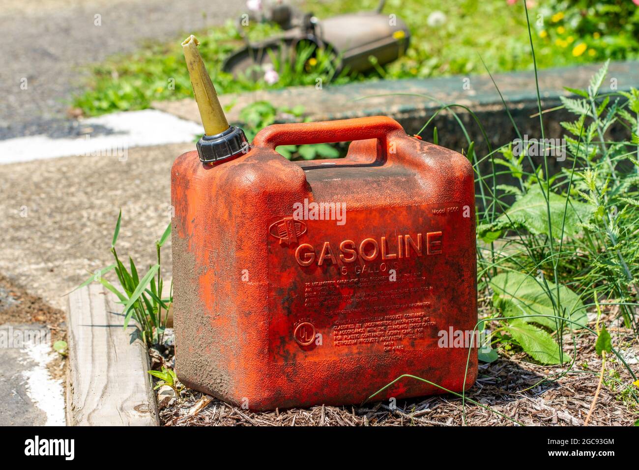 Plastic Gas Container Stock Photo Alamy