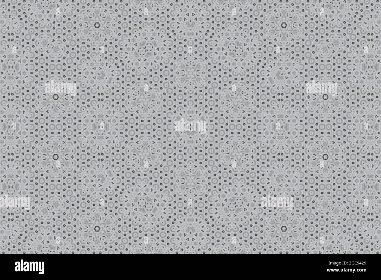 Ivory white kaleidoscope pattern. Complex geometric star and hexagonal mandala. Arabic style islamic patterns and motifs for wallpaper and tile art. Stock Photo